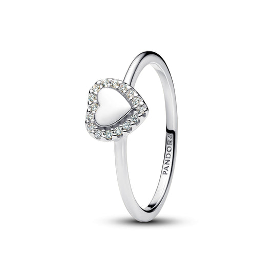 Engravable Heart Halo Ring Popular Style Premium Collection