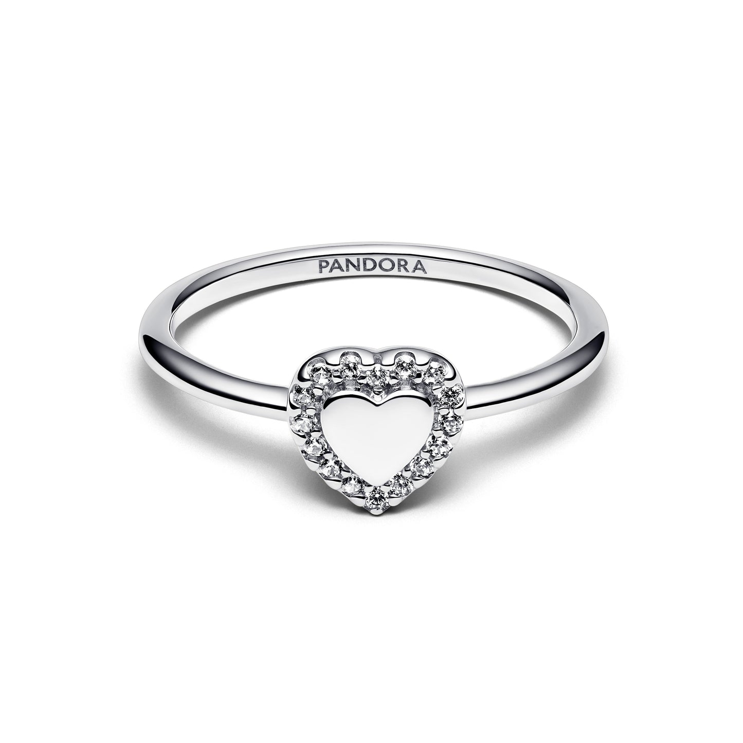 Engravable Heart Halo Ring Popular Style Premium Collection