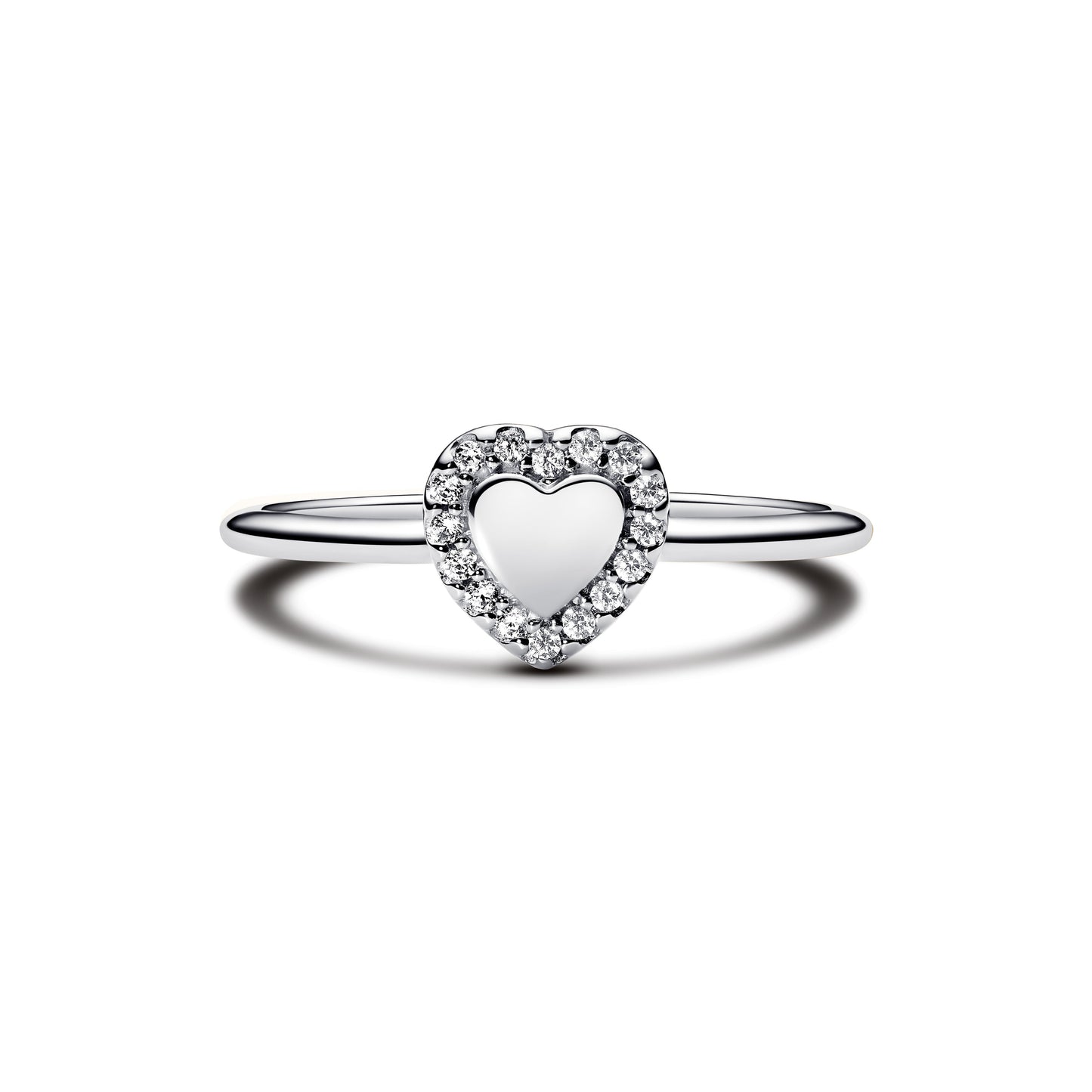 Engravable Heart Halo Ring Popular Style Premium Collection