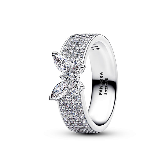 Sparkling Butterfly Bold Ring Popular Style Premium Collection
