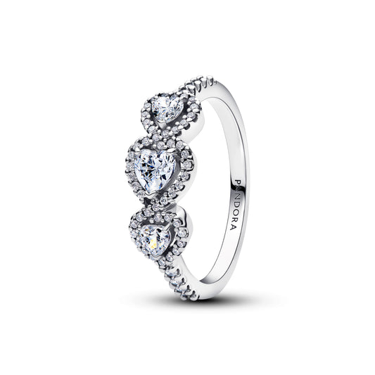 Halo Heart Trilogy Ring Popular Style Premium Collection