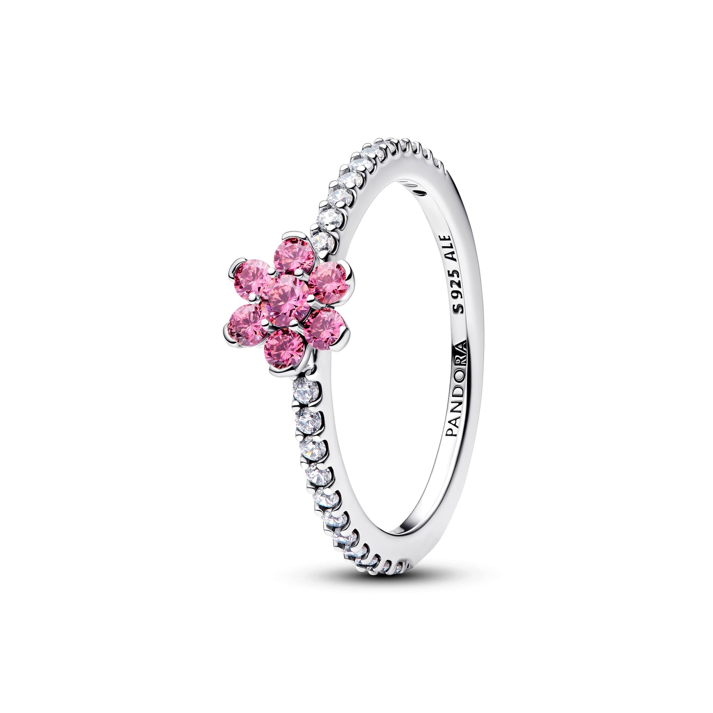 Sparkling Pink Flower Ring Popular Style Premium Collection