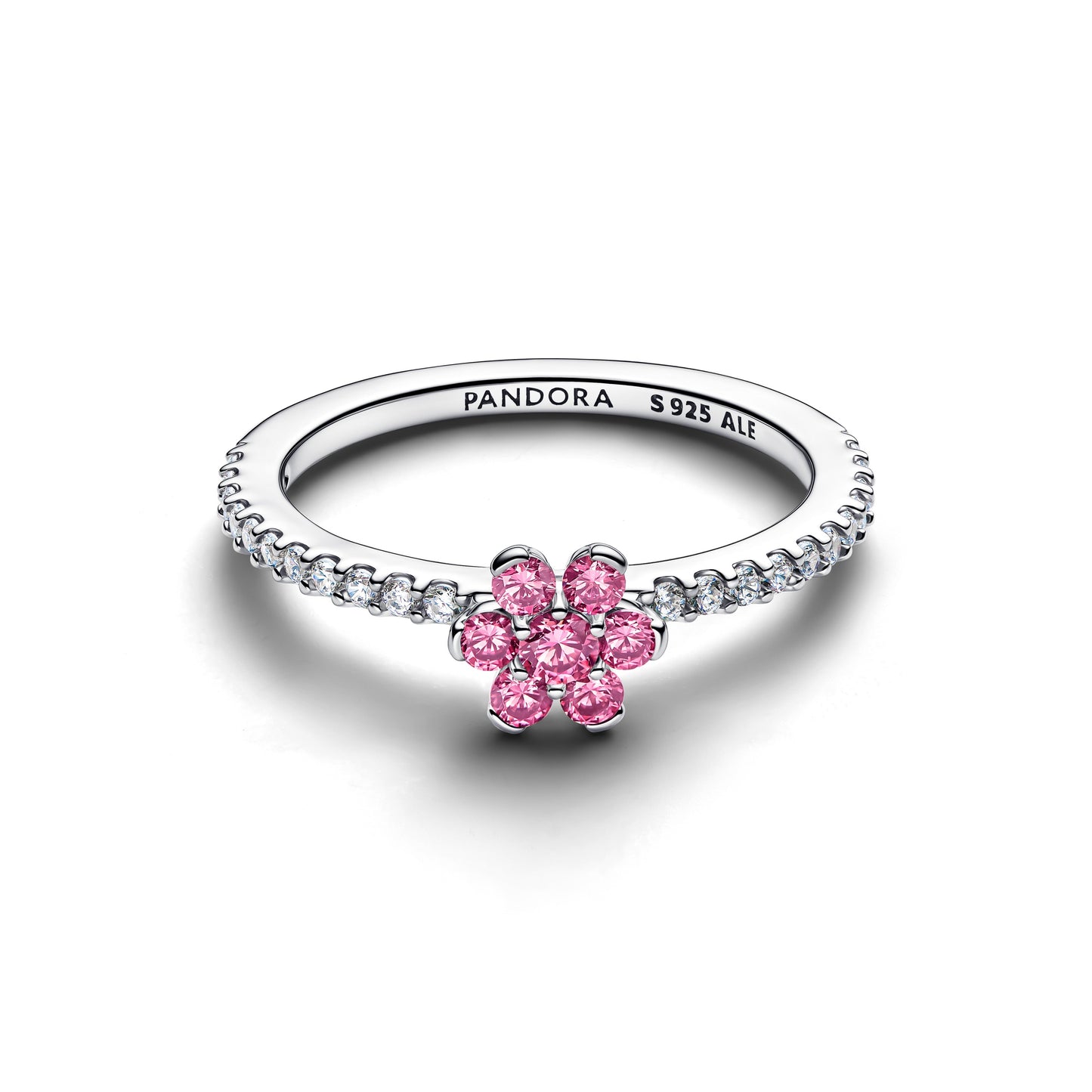 Sparkling Pink Flower Ring Popular Style Premium Collection