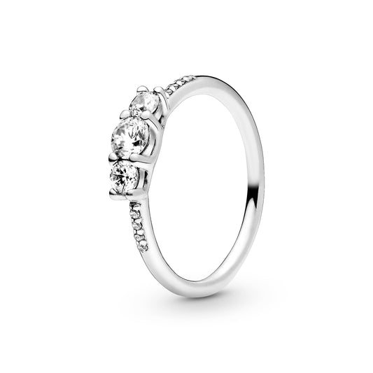 Clear Three-Stone Ring Popular Style Premium Collection