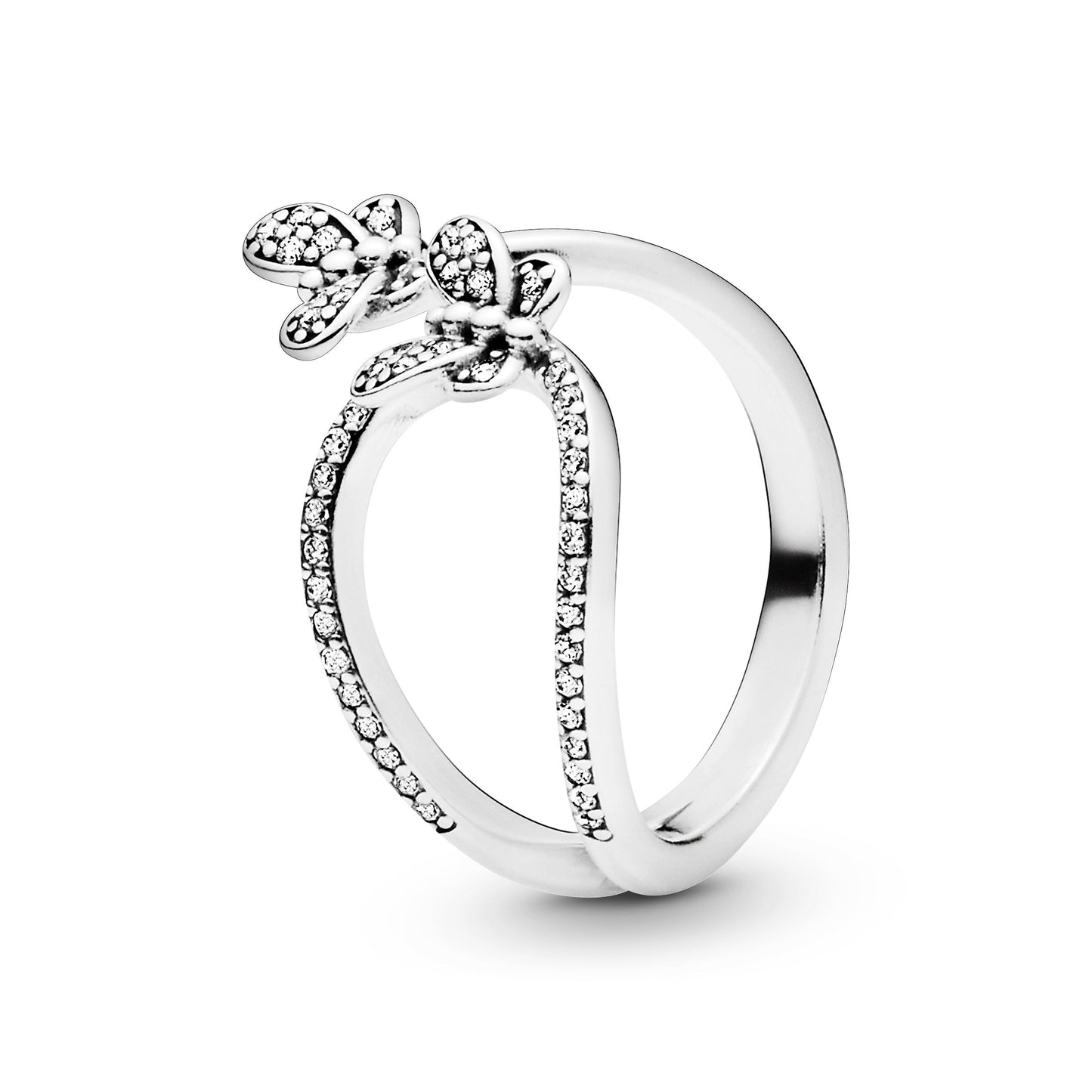 Sparkling Butterfly Open Ring Popular Style Premium Collection
