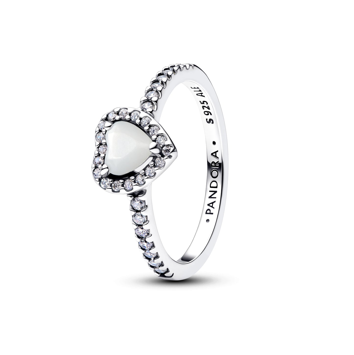 Elevated White Heart Ring Popular Style Premium Collection