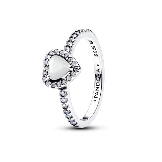 Elevated White Heart Ring Popular Style Premium Collection