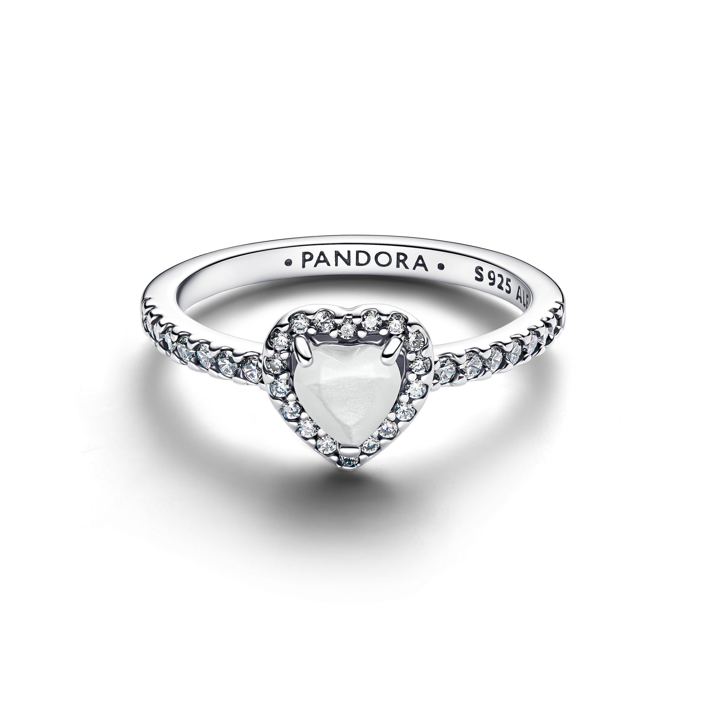 Elevated White Heart Ring Popular Style Premium Collection
