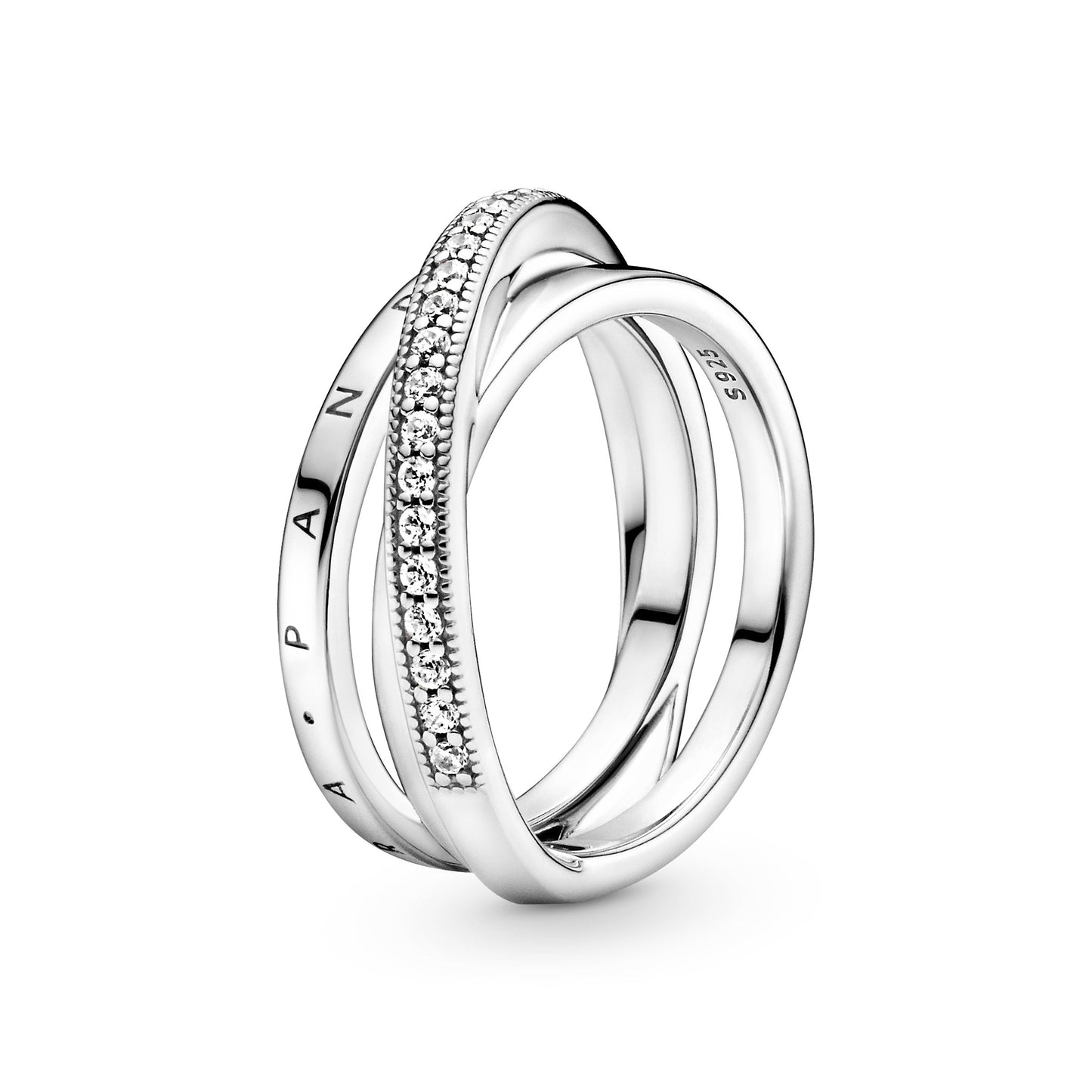 Crossover Pavé Triple Band Ring Popular Style Premium Collection