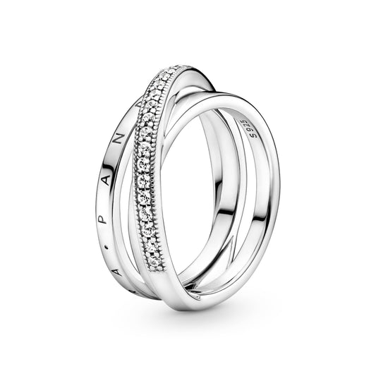 Crossover Pavé Triple Band Ring Popular Style Premium Collection