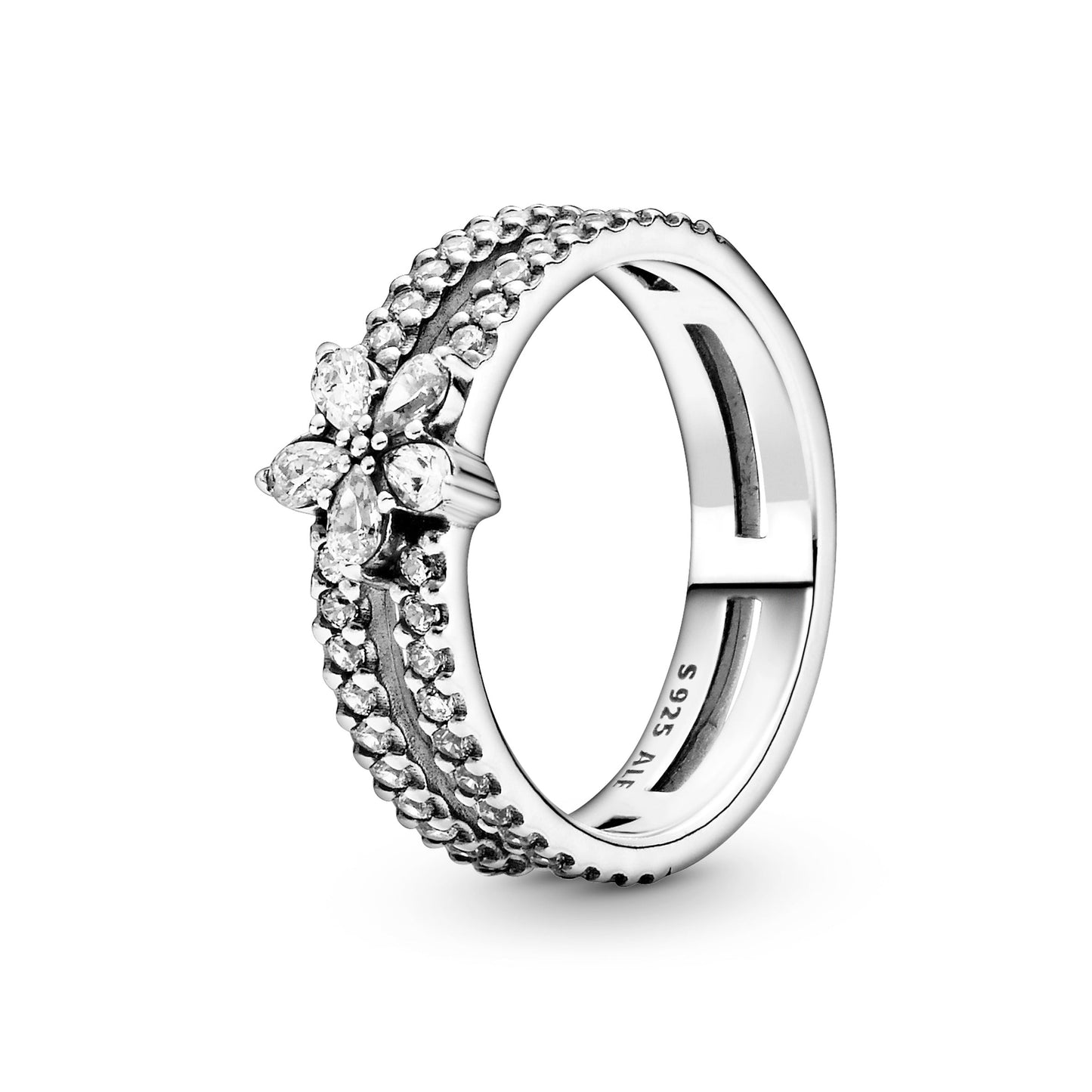 Sparkling Snowflake Double Ring Popular Style Premium Collection