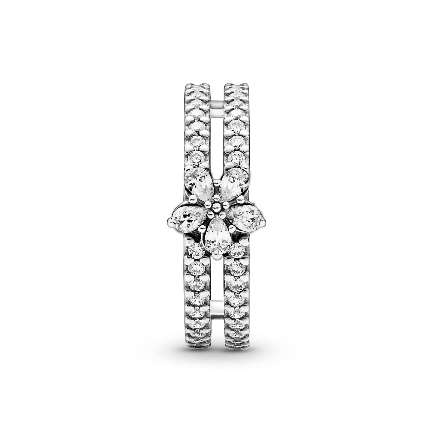 Sparkling Snowflake Double Ring Popular Style Premium Collection