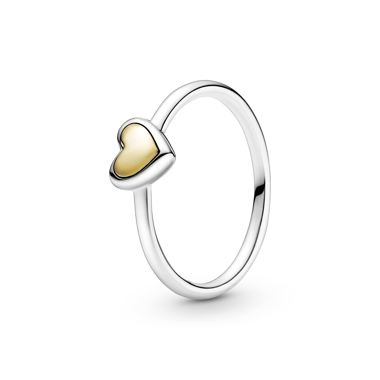 Domed Golden Heart Ring Popular Style Premium Collection