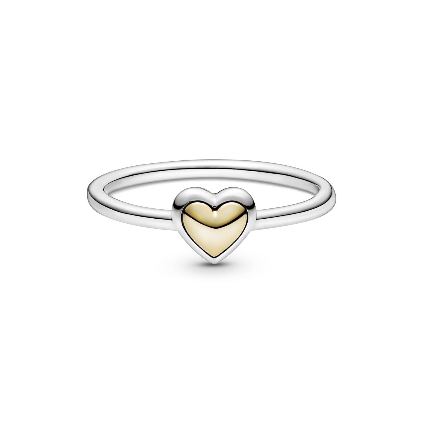 Domed Golden Heart Ring Popular Style Premium Collection
