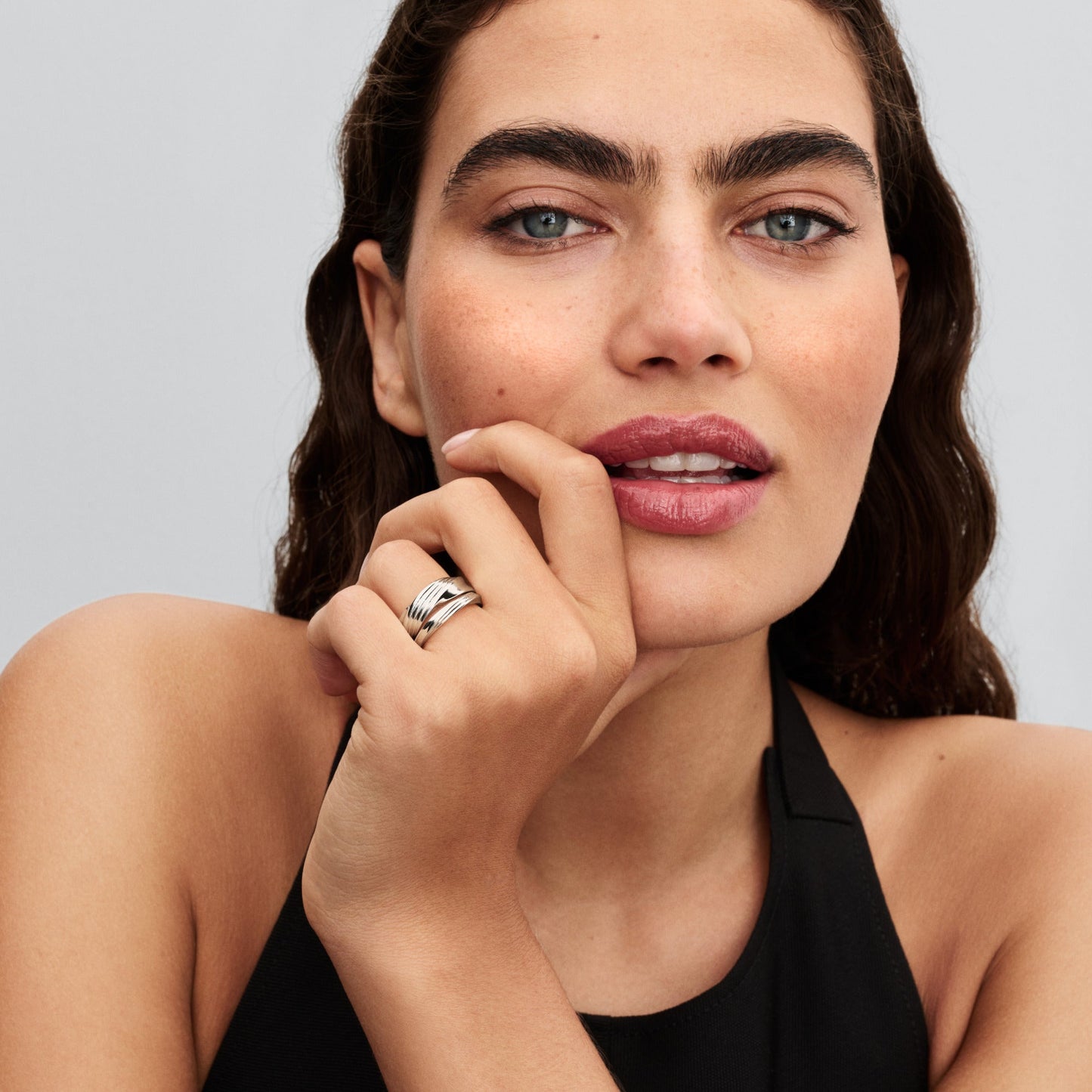 Twisted Double Ring Popular Style Premium Collection