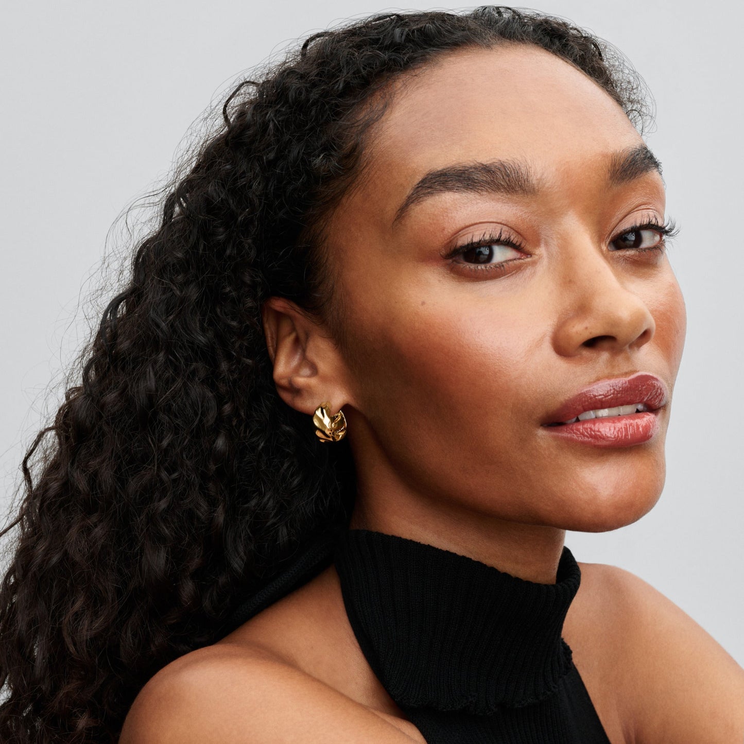 Rippled Hoop Earrings Popular Style Premium Collection
