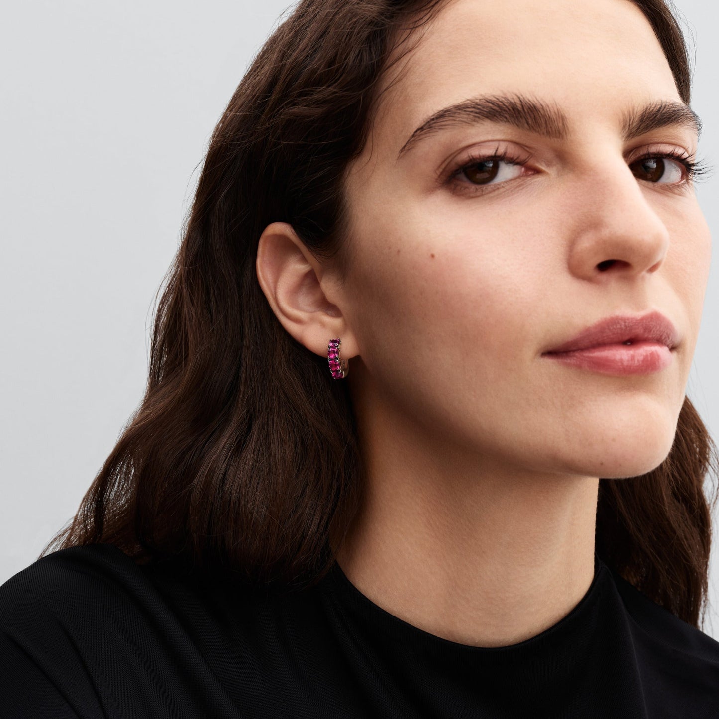 Pink Hoop Earrings Popular Style Premium Collection