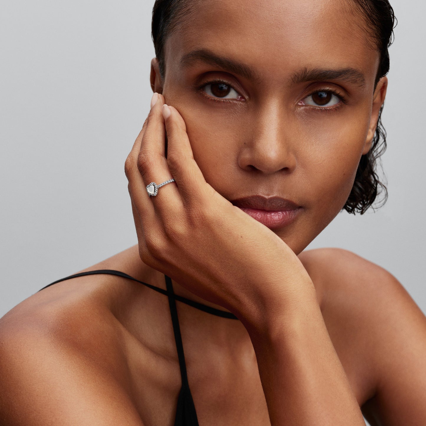 Elevated White Heart Ring Popular Style Premium Collection