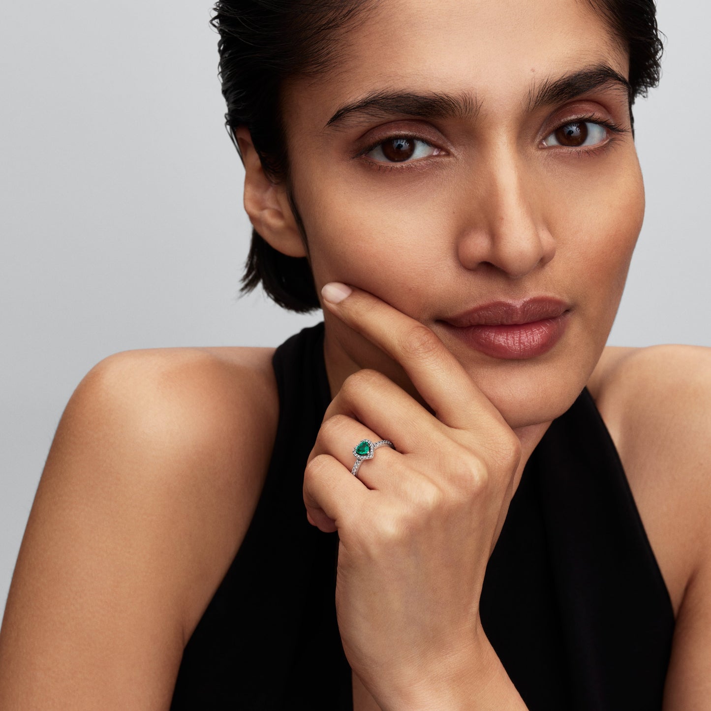 Elevated Royal Green Heart Ring Popular Style Premium Collection