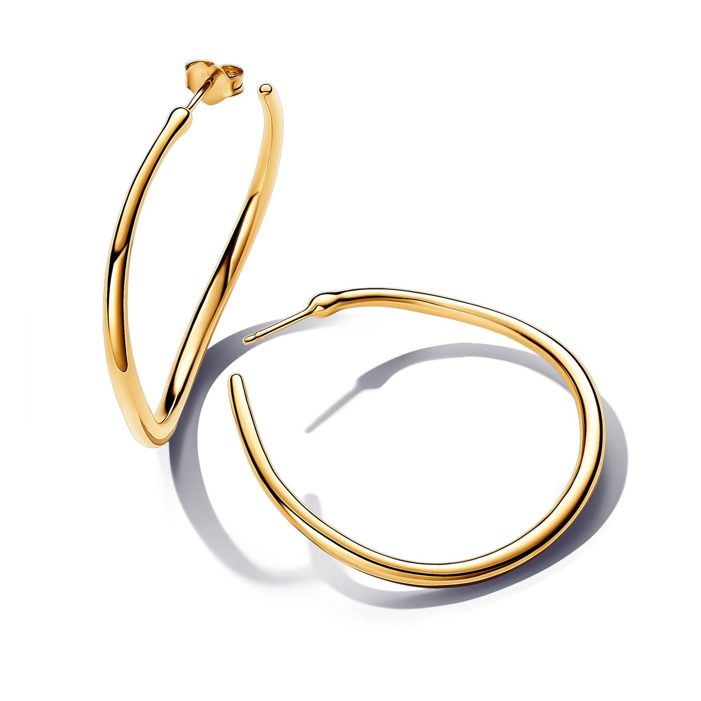 Organically Shaped 42 mm Open Hoop Earrings Popular Style Premium Collection
