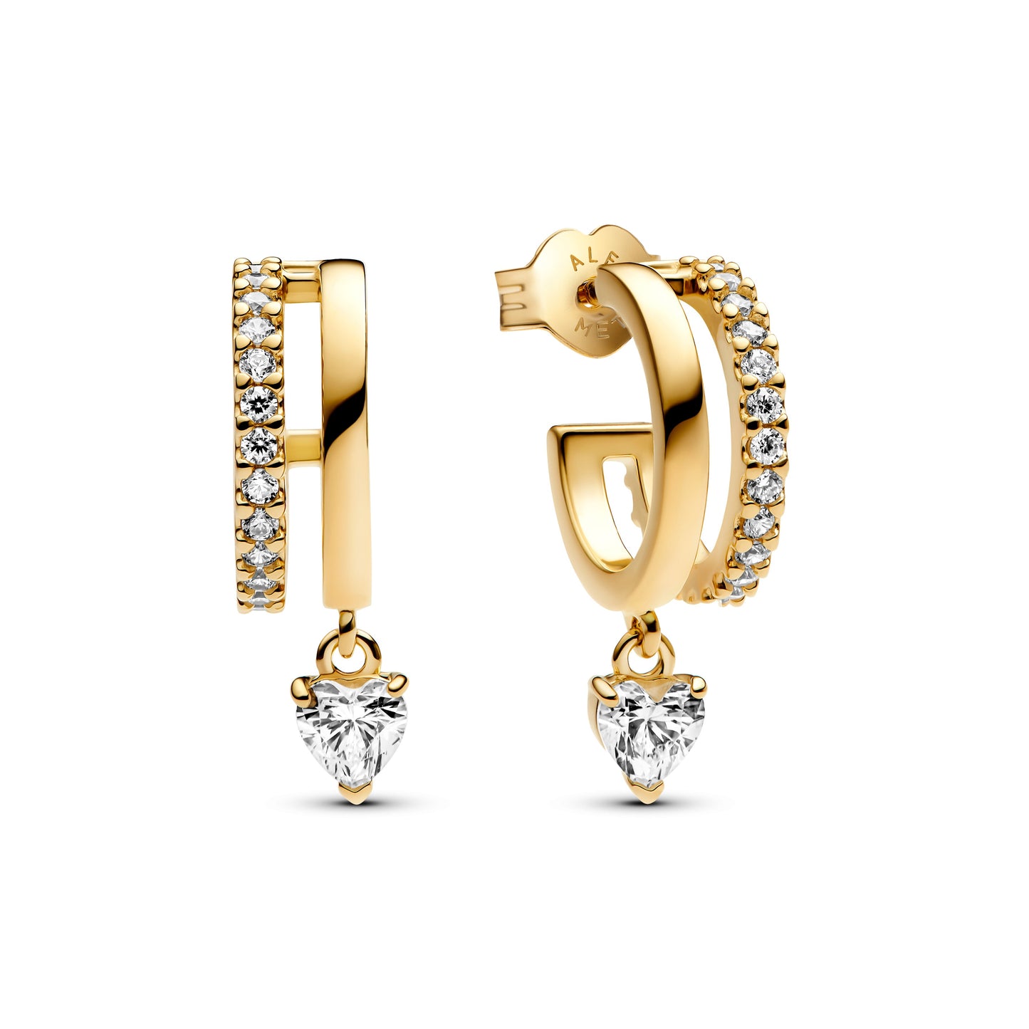 Dangling Heart Hoop Earrings Popular Style Premium Collection