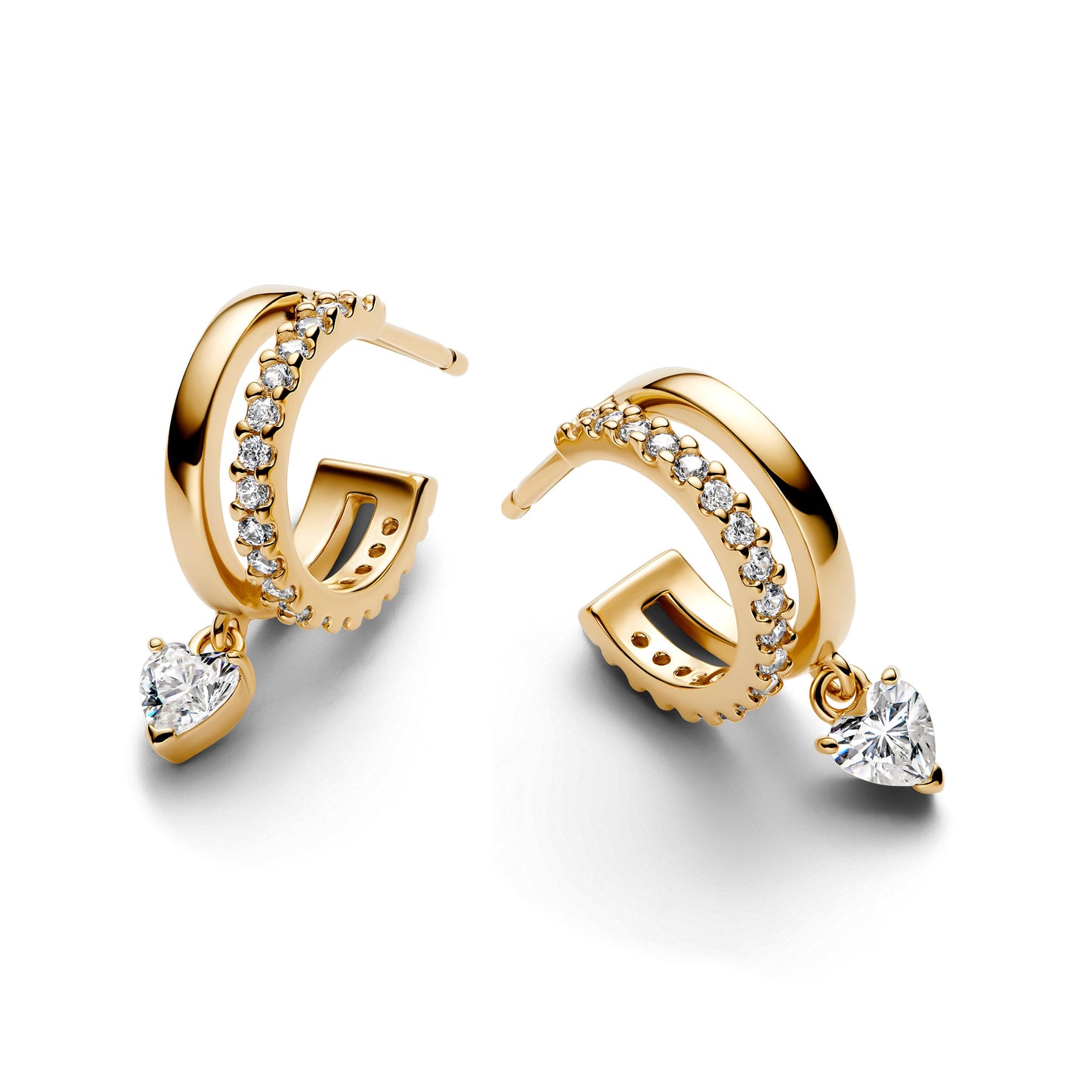 Dangling Heart Hoop Earrings Popular Style Premium Collection