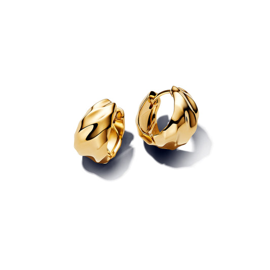 Rippled Hoop Earrings Popular Style Premium Collection