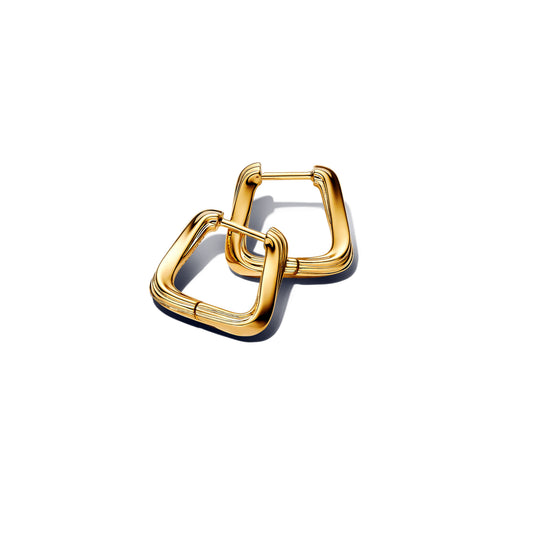 Twisted Triangle Small Hoop Earrings Popular Style Premium Collection