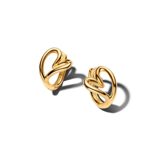 Organically Shaped Heart Small Hoop Earrings Popular Style Premium Collection