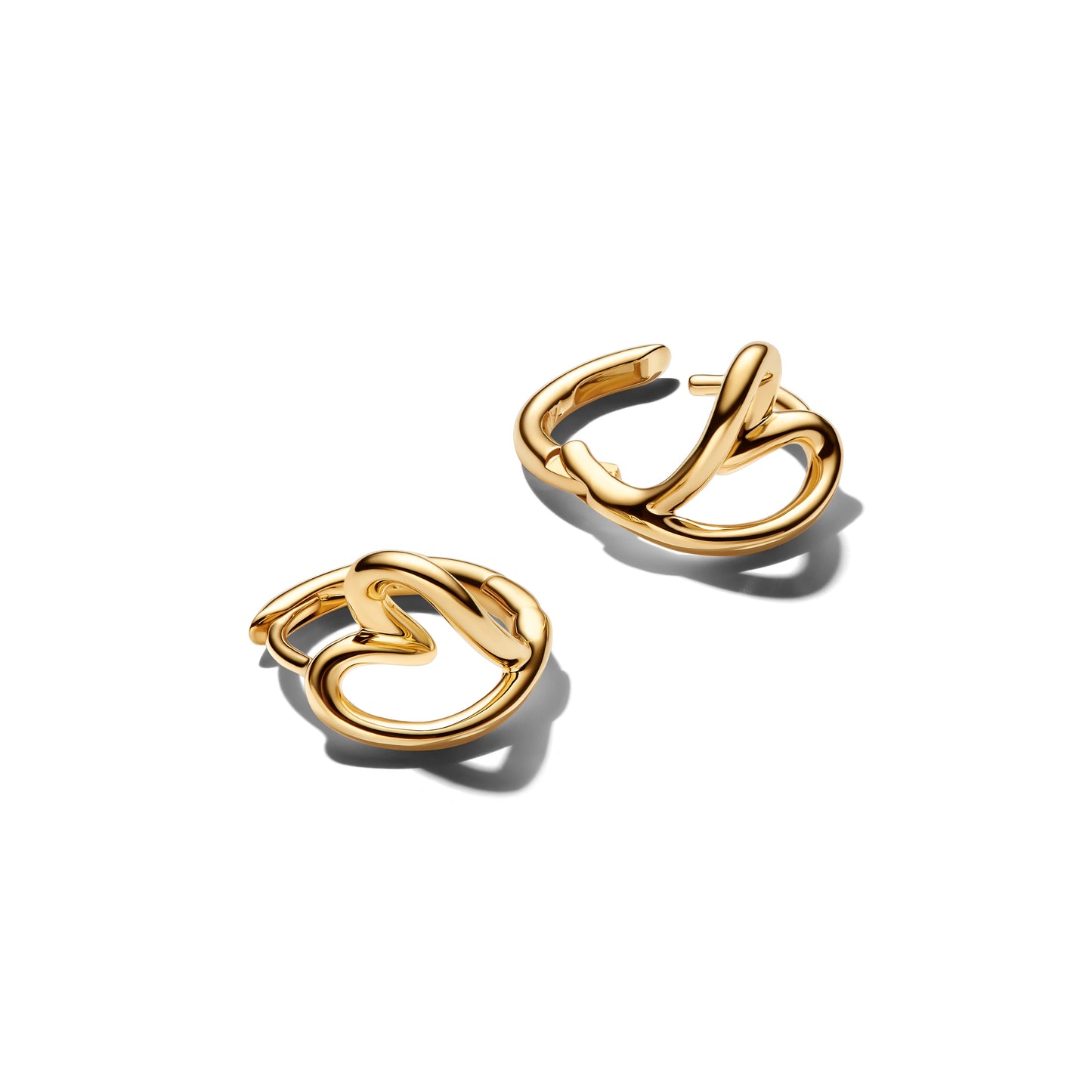 Organically Shaped Heart Small Hoop Earrings Popular Style Premium Collection