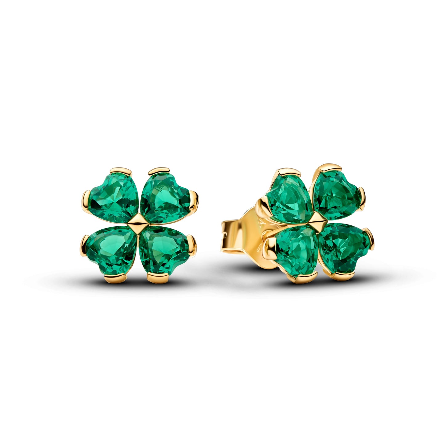 Green Lucky Clover Stud Earrings Popular Style Premium Collection