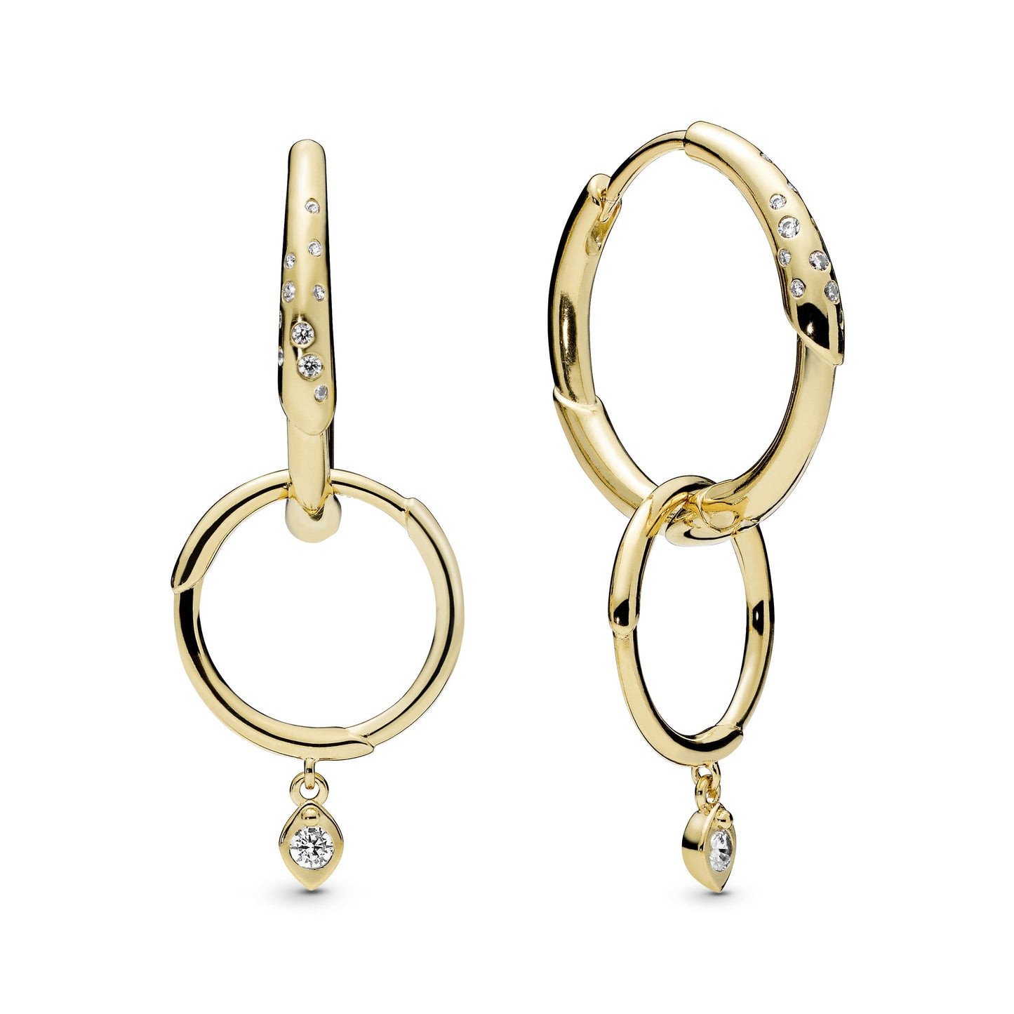 Flower Stem Hoop Earrings Popular Style Premium Collection
