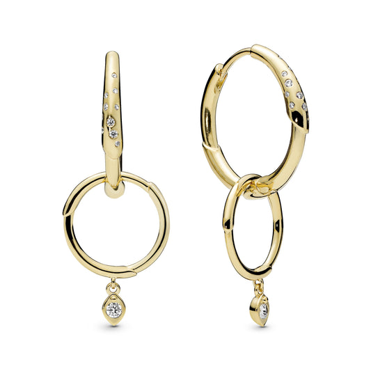 Flower Stem Hoop Earrings Popular Style Premium Collection