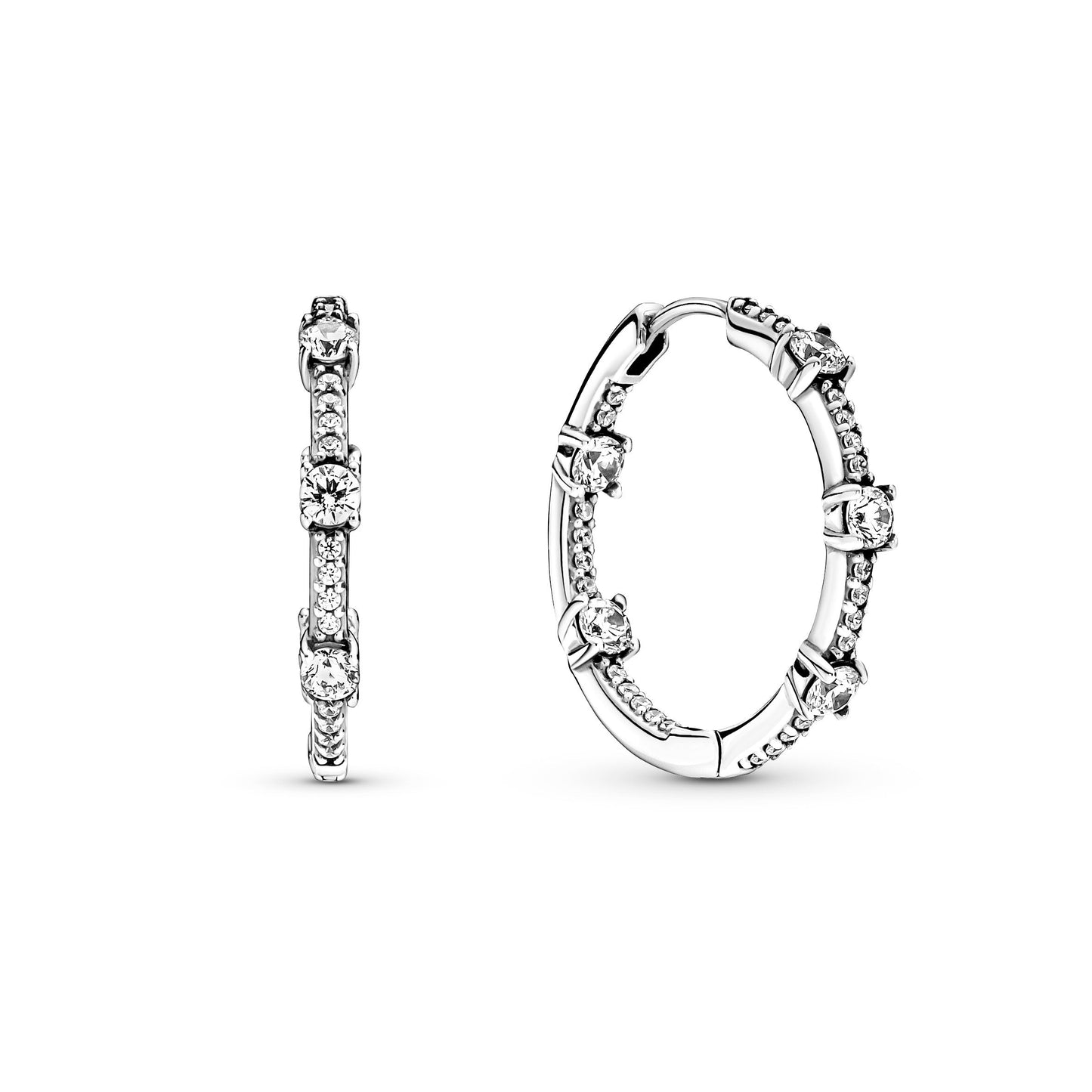 Sparkling Pavé Bars Hoop Earrings Popular Style Premium Collection