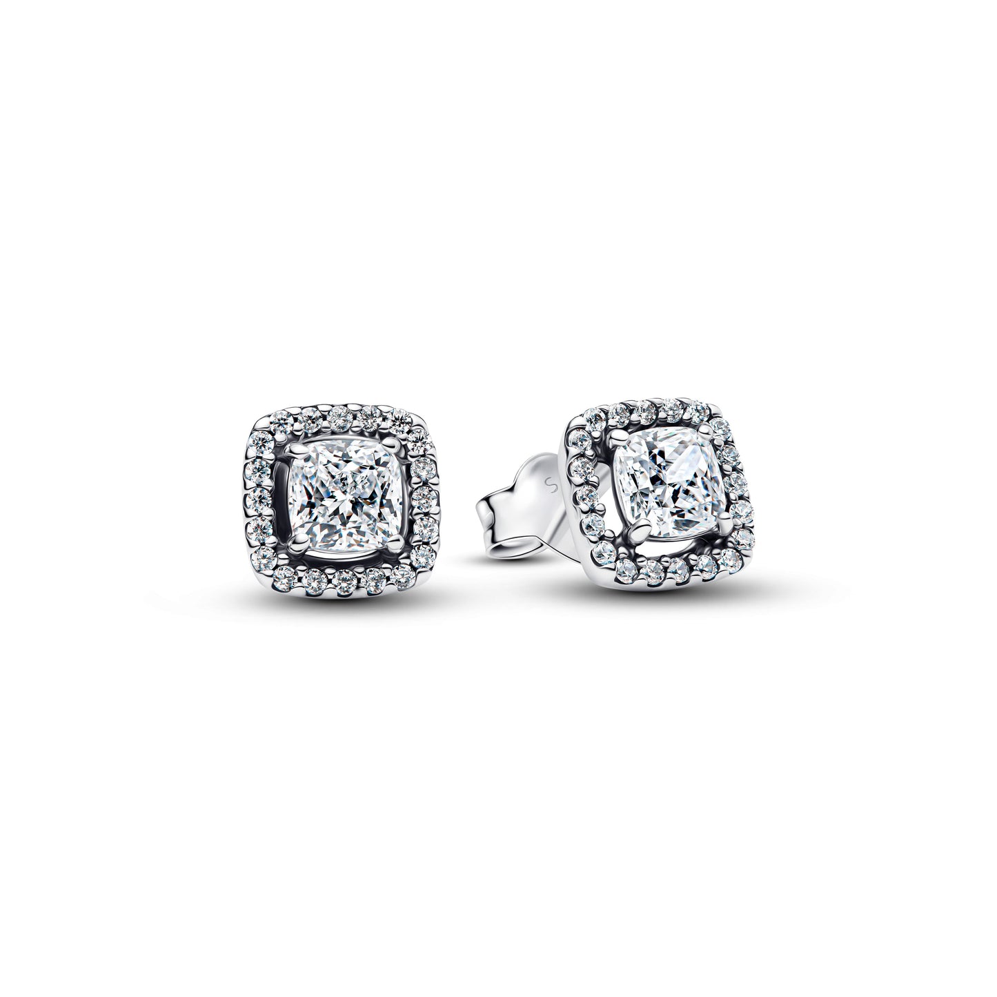 Square Halo Stud Earrings Popular Style Premium Collection