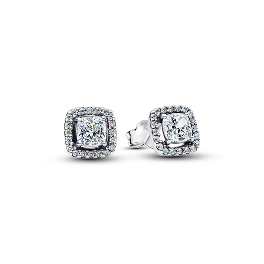 Square Halo Stud Earrings Popular Style Premium Collection