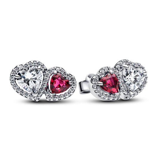 Halo Hearts Stud Earrings Popular Style Premium Collection