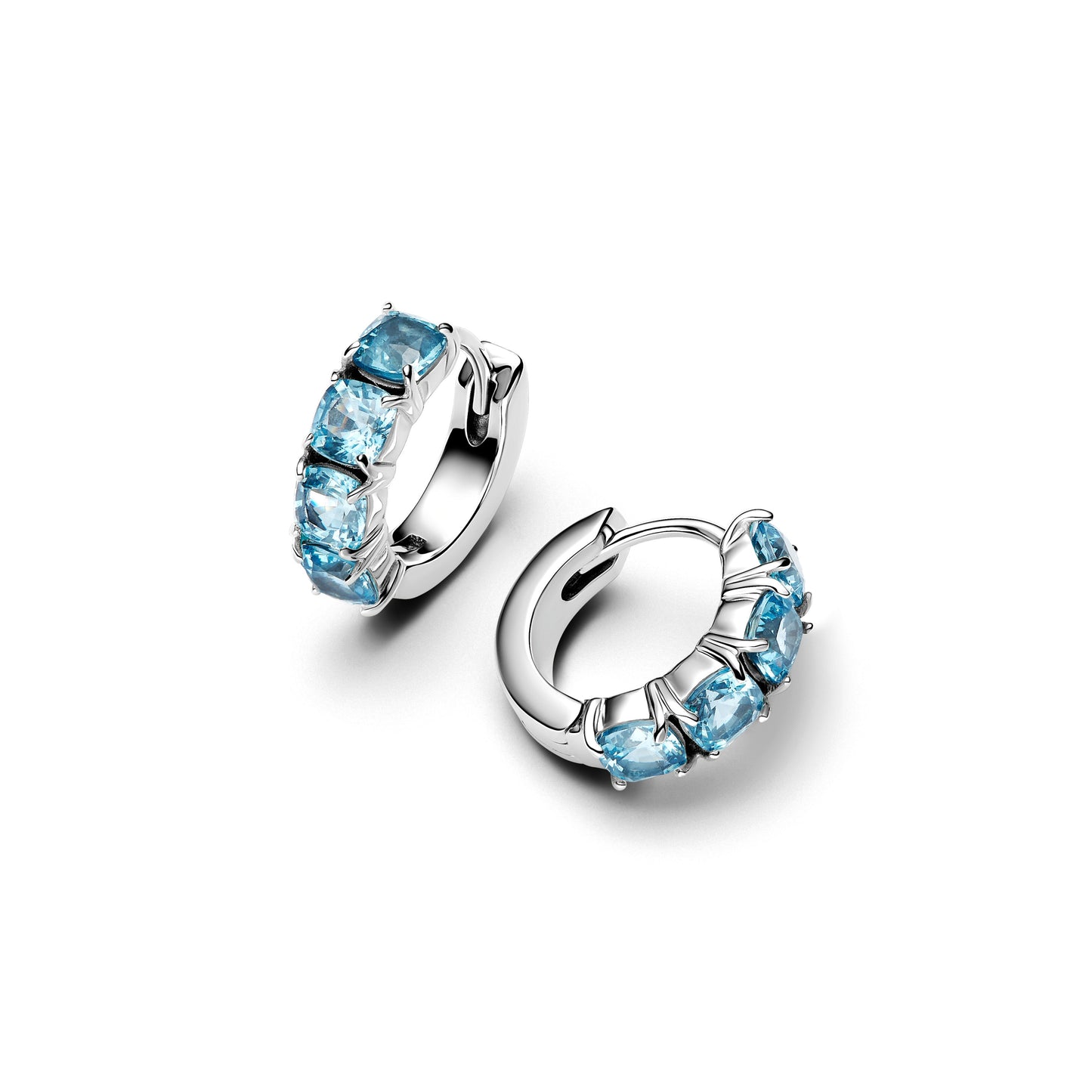 Light Blue Hoop Earrings Popular Style Premium Collection