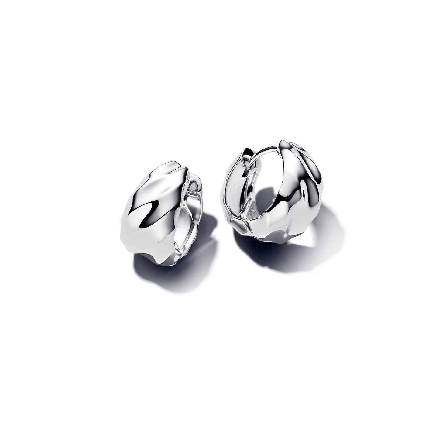 Rippled Small Hoop Earrings Popular Style Premium Collection