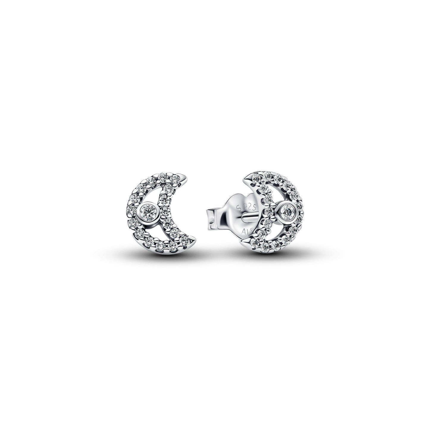 Sparkling Moon Stud Earrings Popular Style Premium Collection
