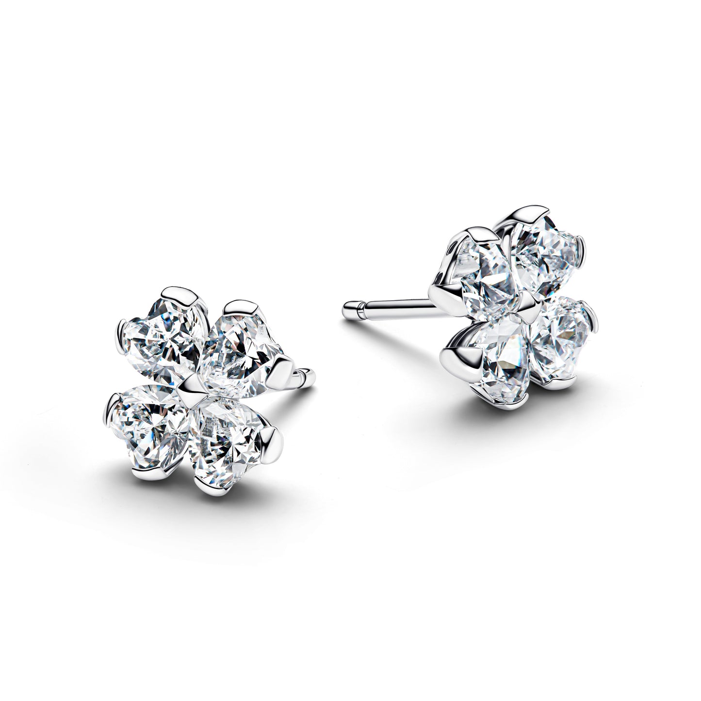 Sparkling Lucky Clover Stud Earrings Popular Style Premium Collection