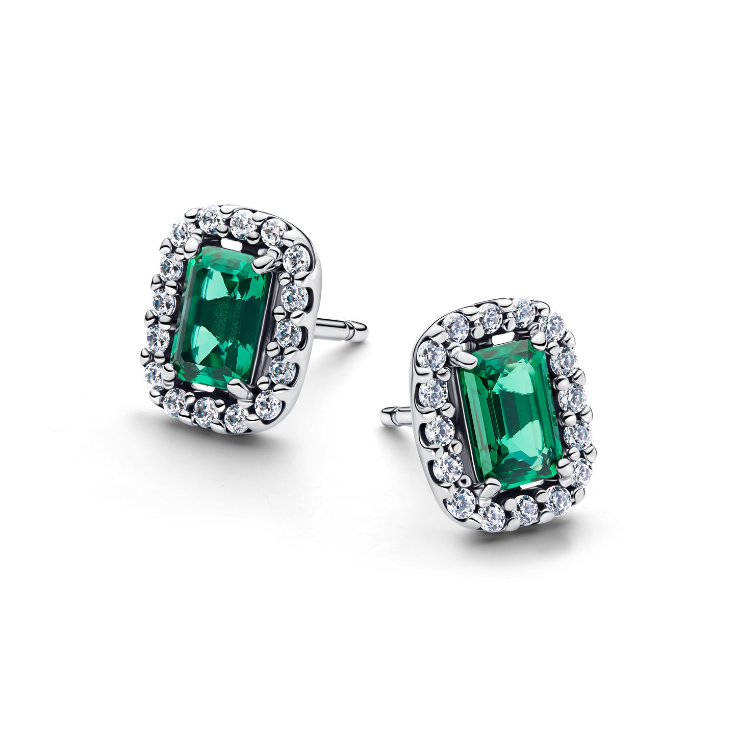 Sparkling Rectangular Stud Earrings Popular Style Premium Collection
