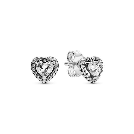Elevated Heart Stud Earrings Popular Style Premium Collection