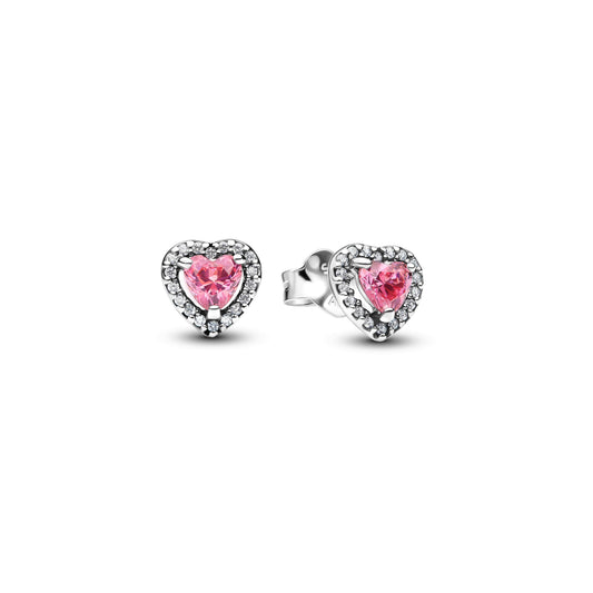 Elevated Pink Heart Stud Earrings Popular Style Premium Collection