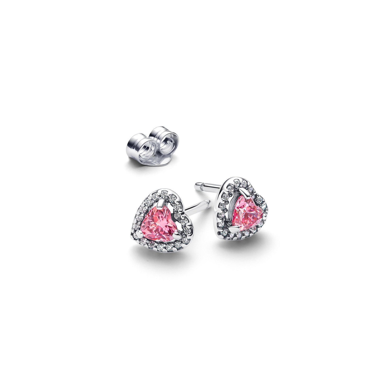 Elevated Pink Heart Stud Earrings Popular Style Premium Collection