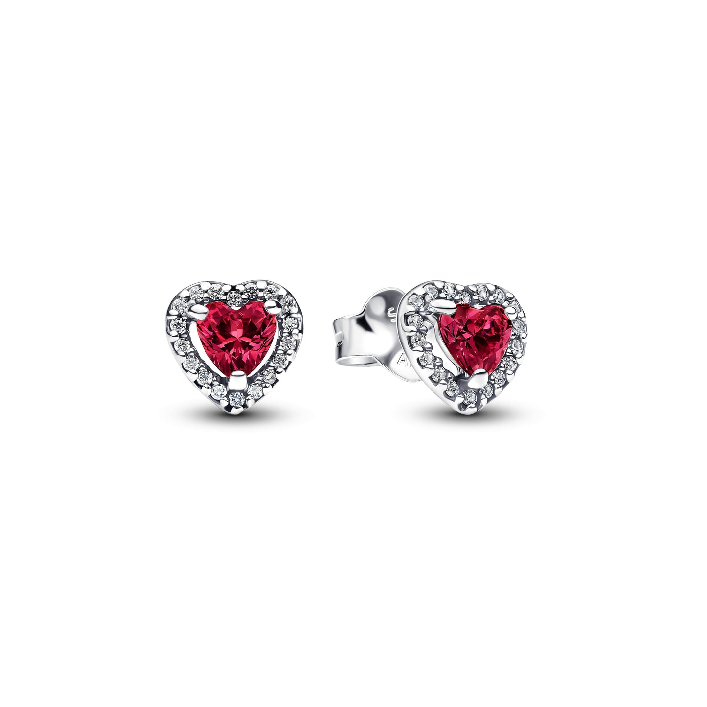 Elevated Red Heart Stud Earrings Popular Style Premium Collection
