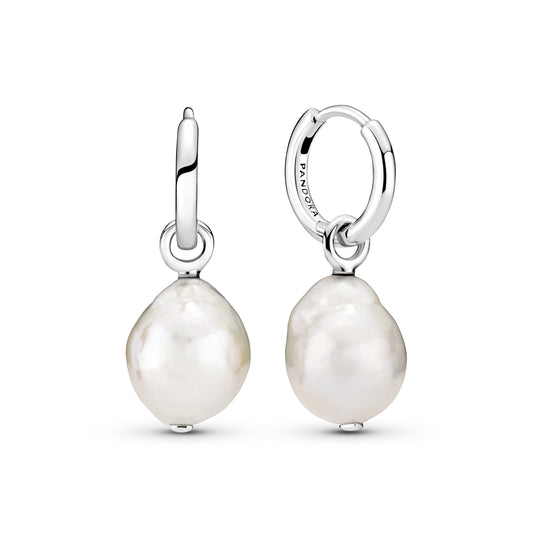 Freshwater Cultured Baroque Pearl Hoop Earrings Popular Style Premium Collection