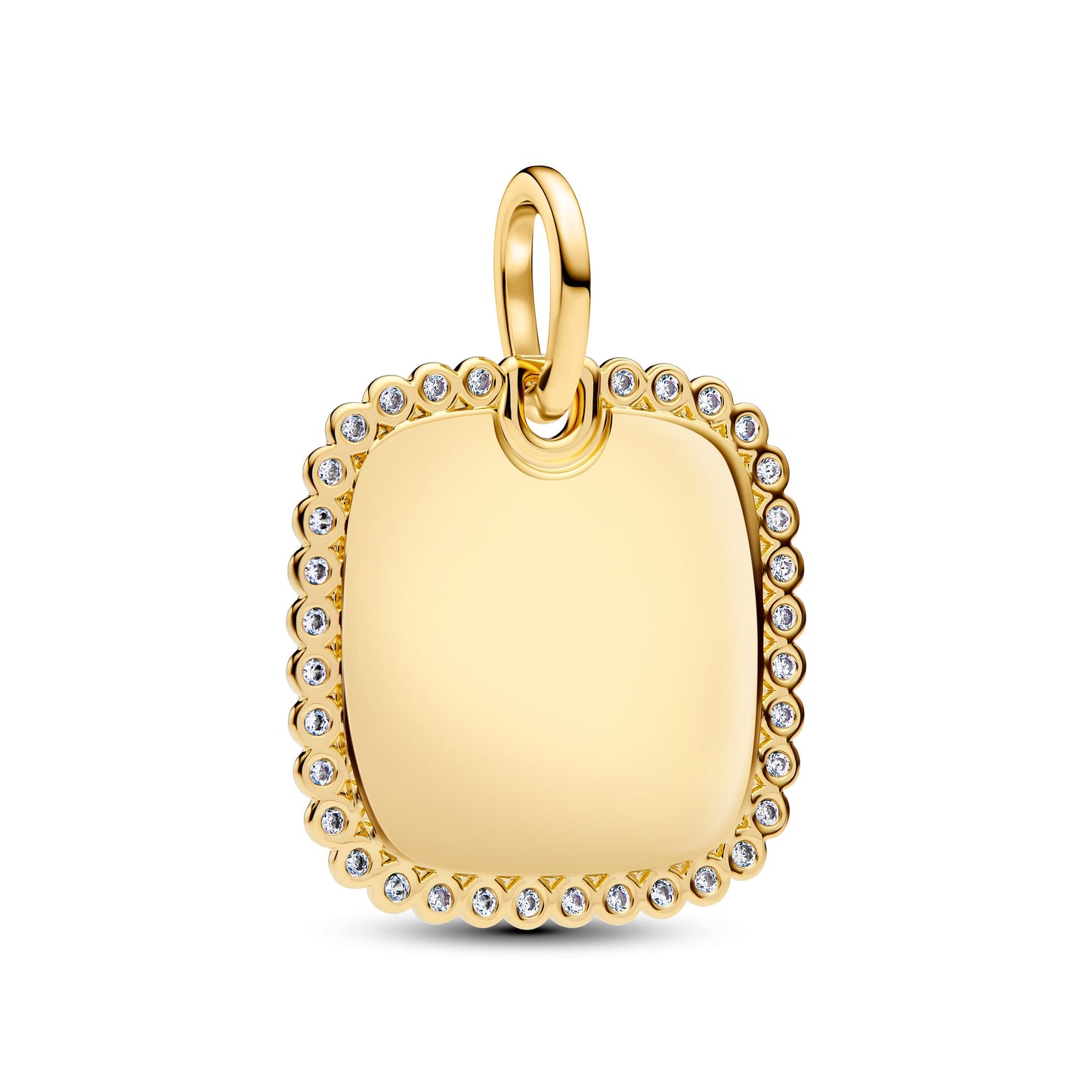 Engravable Square Tag Pendant Premium Fashion Jewelry Gift Collection