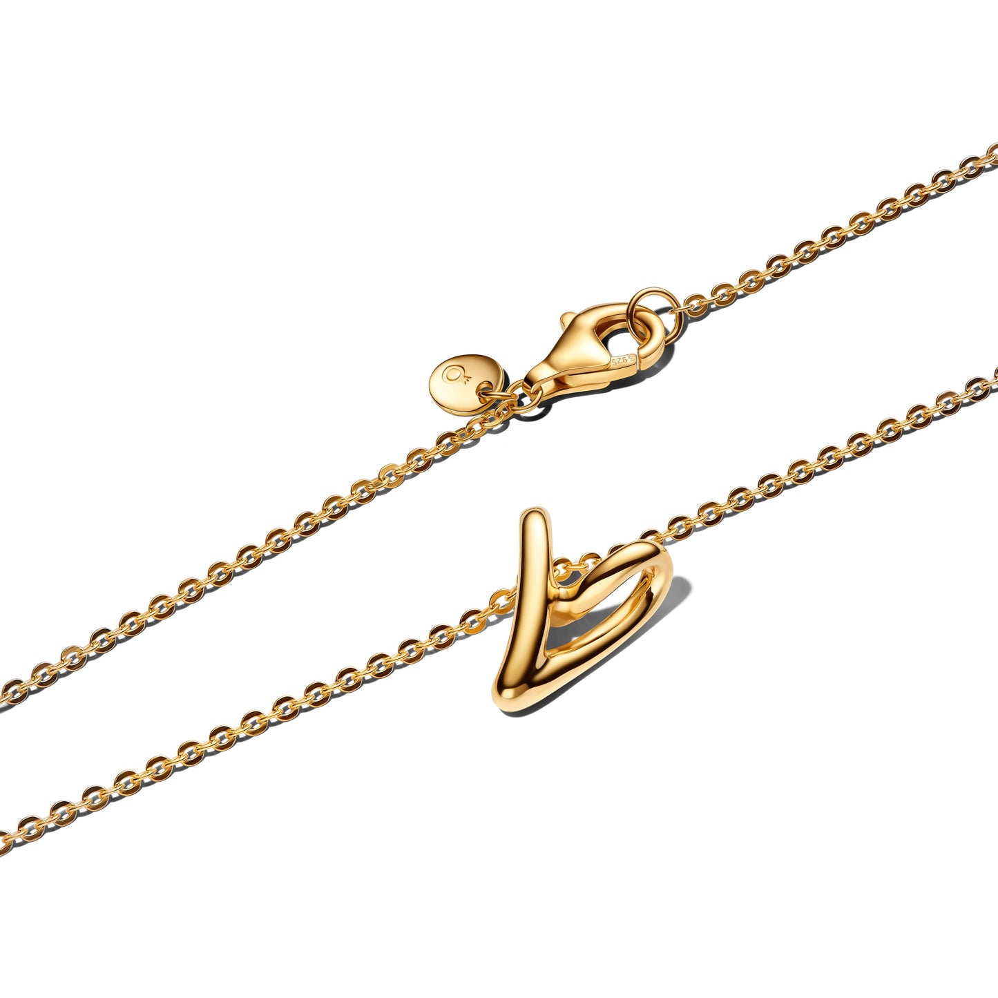 Organically Shaped Heart Small Pendant Necklace Premium Fashion Jewelry Gift Collection