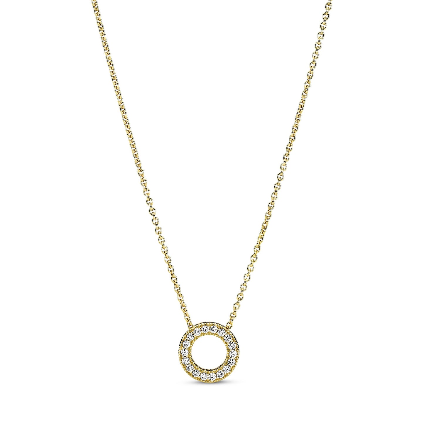 Pandora Logo Pavé Circle Collier Necklace Premium Fashion Jewelry Gift Collection